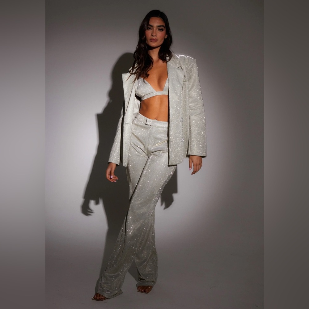 SLA THE LABEL SILVER TROUSERS